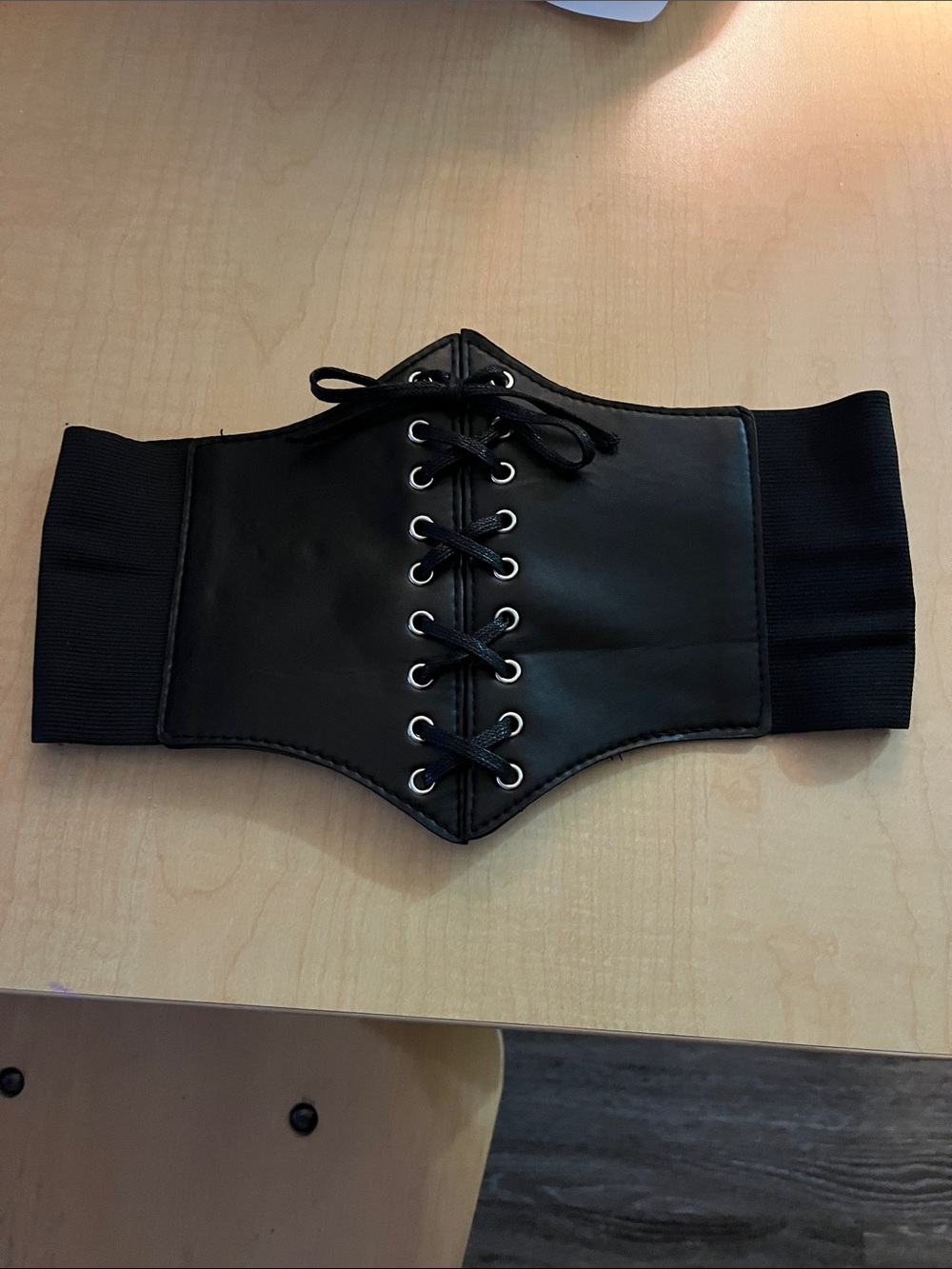 Black Buttonup Waist Corset | Medium